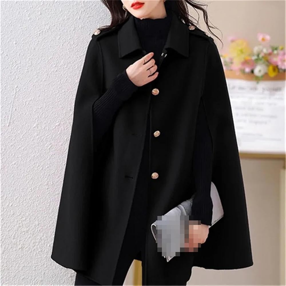 Amazon.com: Deepsko Women's Cape Woolen Coat Autumn Winter